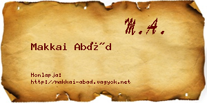 Makkai Abád névjegykártya